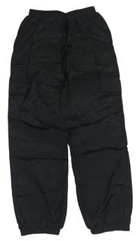 Čierne šušťákové nohavice Shein