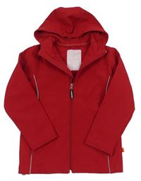 Červená softshellová bunda s kapucňou CFL