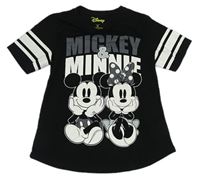 Čierne oversize tričko s Mickeym a Minnie zn. Disney