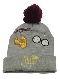 Šedá čepice - Harry Potter s brmbolcom H&M