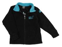 Černá fleecová funkční propínací mikina Jack Wolfskin