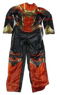 Kostým - černo-červeno-zlatý overal - Spiderman Matalan