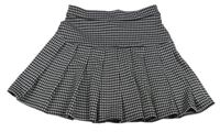 Čierno-biela vzorovaná skladaná sukňa zn. PRIMARK