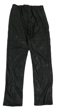 Čierne koženkové tregíny H&M