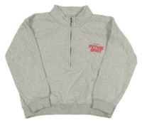 Svetlosivá melírovaná mikina s nápismi George