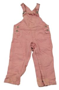 Ružové na traké rifle s volánikmi Dopodopo