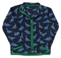 Tmavomodrá fleecová prepínaci mikina s diny Tchibo