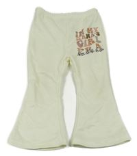 Vanilkové flare tepláky s nápisom Shein