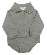 Sivé pletené body s golierikom F&F