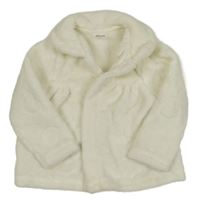 Smetanová plyšová bundička so srdiečkami LC Waikiki