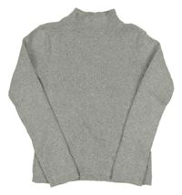 Světlešedý žebrovaný svetrový rolák Matalan