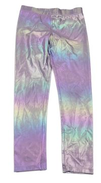 Lila lesklé legíny H&M