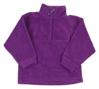 Fialová fleecová mikina