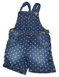 Tmavomodré puntíkaté riflové laclové kraťasy Nutmeg