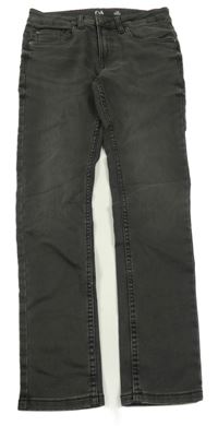 Tmavosivé teplákové skinny rifle C&A