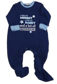 Tmavomodrý overal s nápisom Ergee