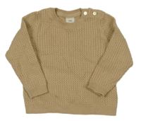 Béžový rebrovaný sveter H&M