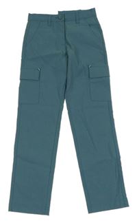 Nové - Modrozelené outdoorové cargo kalhoty Hip&Hopps