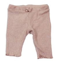 Růžové žebrované úpletové legíny Matalan
