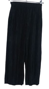 Dámské černé žebrované culottes kalhoty Topshop vel. 32