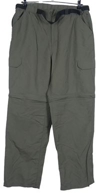 Pánské khaki šusťákové outdoorové kalhoty s kapsami Peter Storm vel. 34