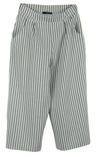 Dámske bielo-tmavomodré prúžkované culottes nohavice Quiz