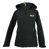 Dámská černá softshellová funkční bunda s kapucí Jack Wolfskin 