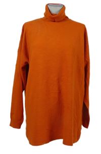 Dámsky tehlový žeebrovaný svetrový rolák Bonmarché