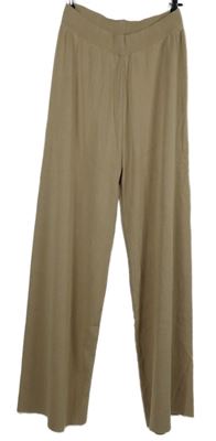 Dámské béžové pletené palazzo kalhoty 