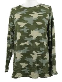 Dámske khaki vzorované tričko M&S