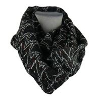 Dámska čierno-bielo-červená vzorovaná golierová šál H&M