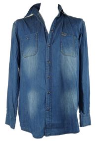 Pánska svetlomodrá rifľová košeľa Reward