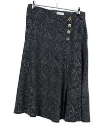 Dámska čierno-biela bodkovaná midi sukňa Matalan