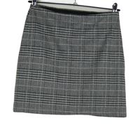 Dámska čierno-bielo-ružová kockovaná sukňa H&M