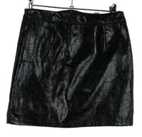 Nové - Dámska čierna koženková sukňa Primark