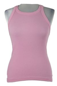 Dámský světlerůžový žebrovaný top H&M