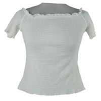 Dámska biela žabičková crop blúzka Shein