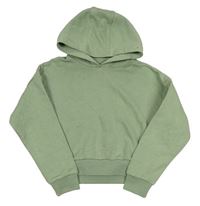 Khaki crop mikina s kapucňou F&F