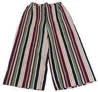 Farebné pruhované culottes nohavice New Look