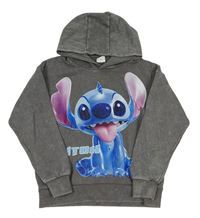 Šedá mikina se Stichem a kapucí Disney