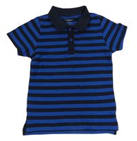 Čierno-modré pruhované polo tričko Lupilu