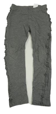 Šedé legíny s volánkem kids