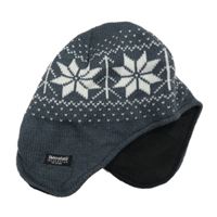 Šedá vzorovaná funkční čepice