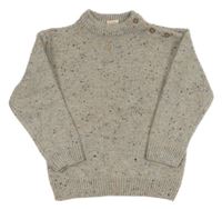 Světlešedý melírovaný svetr Hema