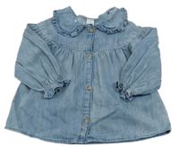 Modrá riflová halenka s volánkem H&M