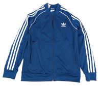 Tmavomodrá športová prepínaci mikina s logom Adidas