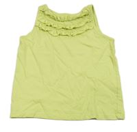 Limetkový top s volánky C&A