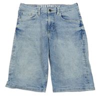 Světlemodré riflové elastické kraťasy H&M