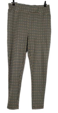 Dámske smetanovo-čierno-hnedé vzorované tregíny Tu