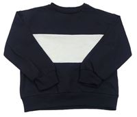 Tmavomodro-biela mikina zn. Primark